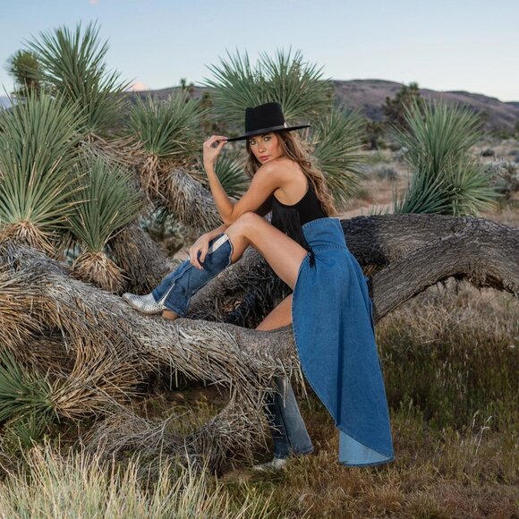 DINGO Shabby Western Tall Boots Size 10 Denim Blue Lizard Leather NEW - Picture 4 of 16